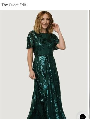 Baltic Born Brand NEW with Tags Muse Sequin Maxi Dress Emerald Green
